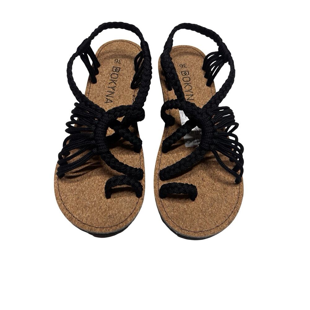 Bokyna Touch Barefoot Black Sandals Women’s EU 36 US 5 Vegan
